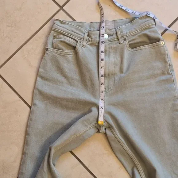 Everlane The Way-high Jean Garmet Dyed Light Green High Rise Size 26 Tall - Picture 11 of 11